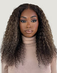 Natural Black Loose Curly HD Lace Wigs