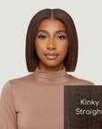 Natural Black Kinky Straight HD Lace Wigs