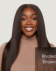 Natural Black Kinky Straight HD Lace Wigs