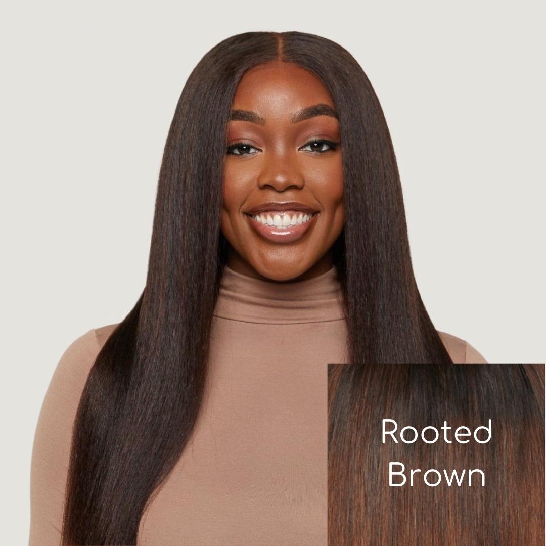 Chocolate Brown Kinky Straight HD Lace Wigs