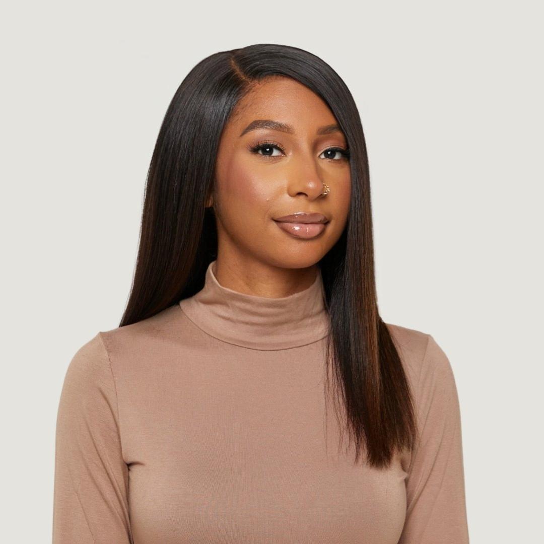Natural Black Very Straight HD Lace Wigs