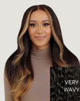 Natural Black Very Wavy HD Lace Wigs
