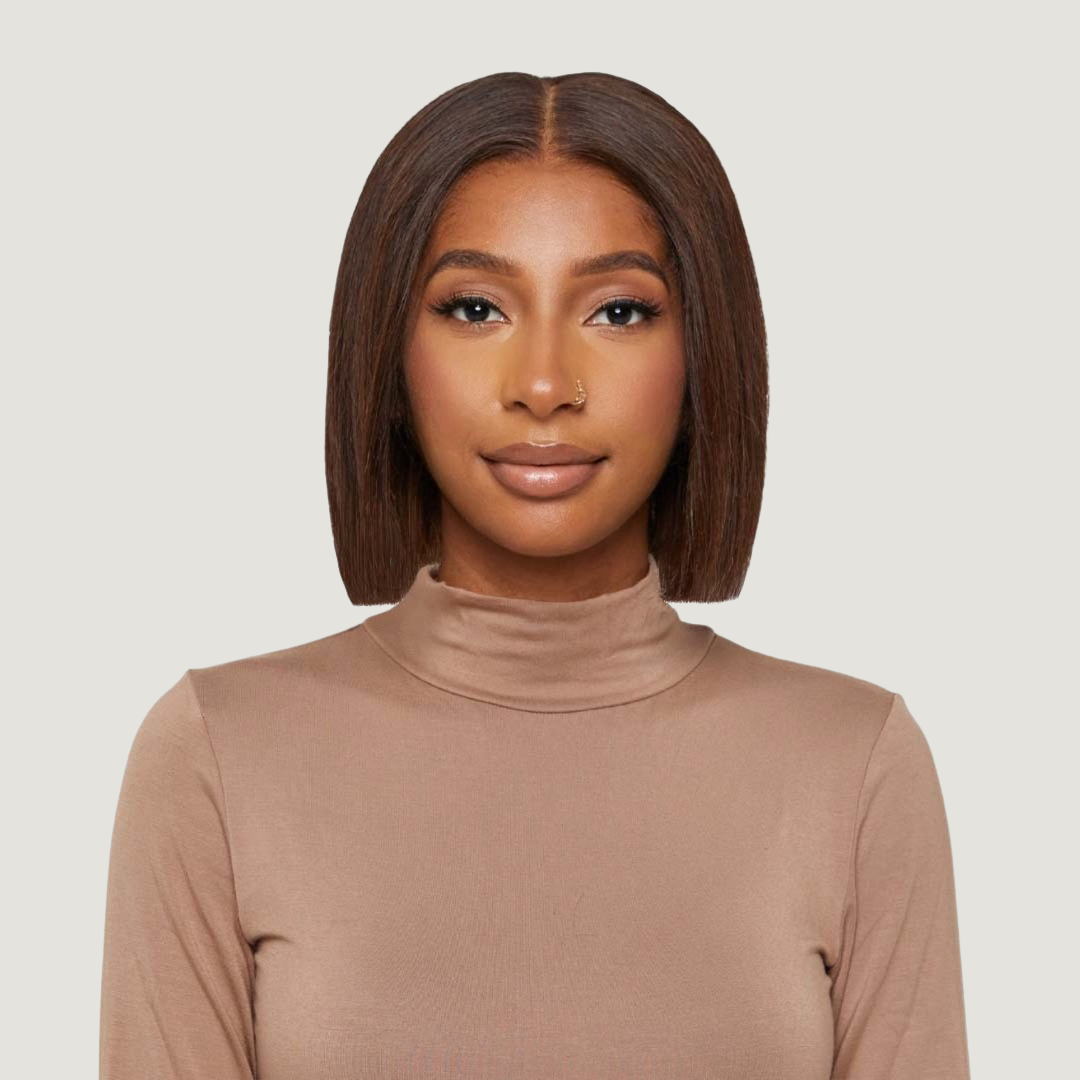 Chocolate Brown Kinky Straight HD Lace Wigs