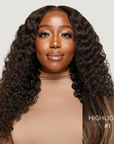Very Wavy 5X5 HD Lace Closure Wig in 18", Highlights